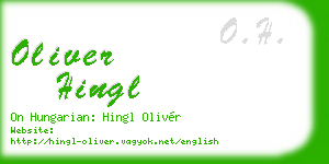 oliver hingl business card